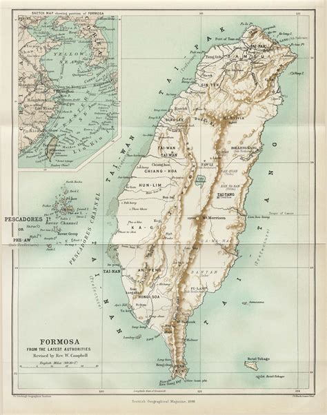 Map of Taiwan in the world map